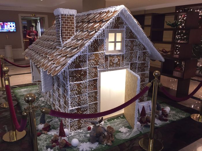Gingerbread House in the hotel lobby